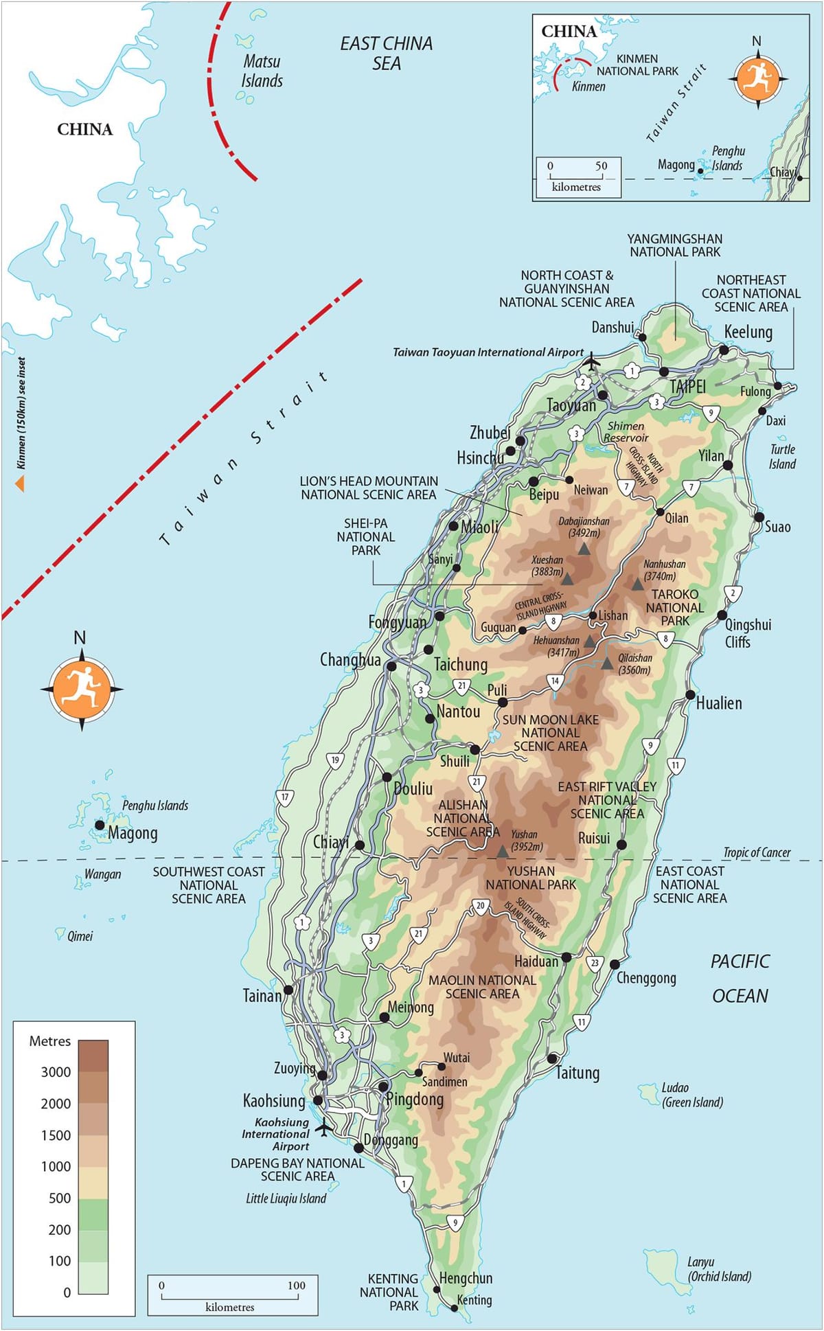 Karte von kenting Taiwan
