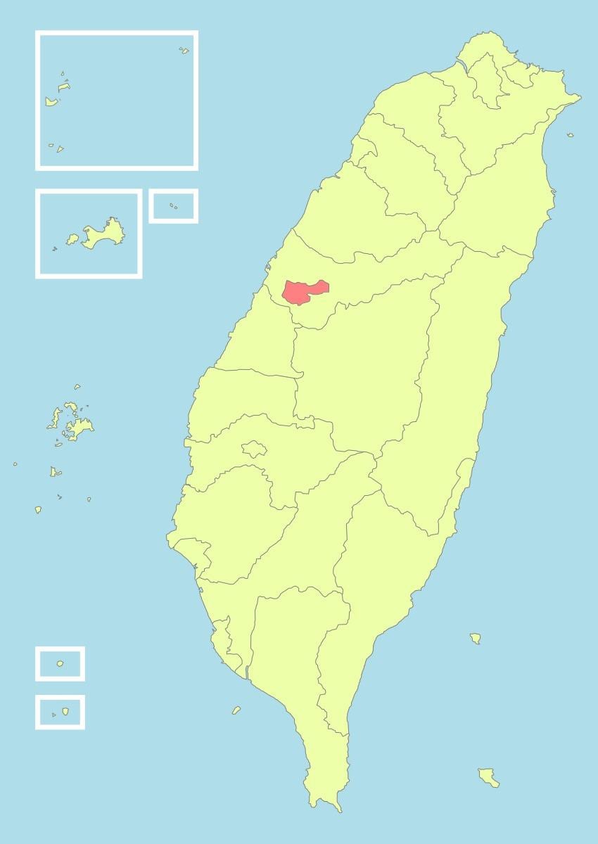 Karte von taichung, Taiwan