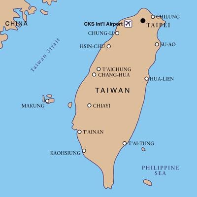 Taiwan international airport Landkarte