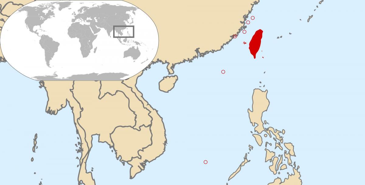 Weltkarte Taiwan