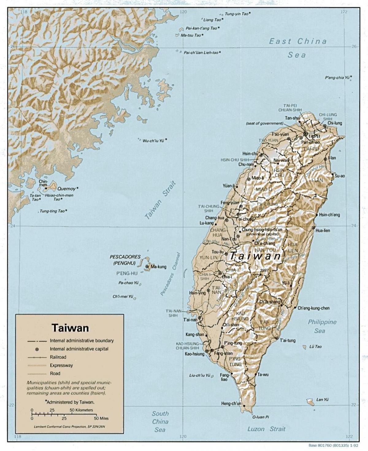 Karte von Taiwan surfen 