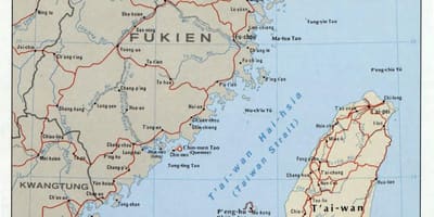 Karte der Straße von Taiwan