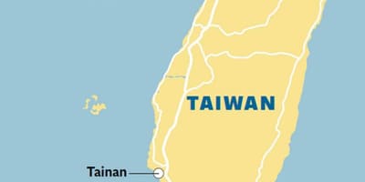Karte von tainan Stadt, Taiwan