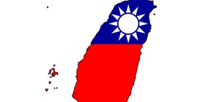 Karte von Taiwan flag