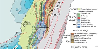 Karte von Taiwan geologische