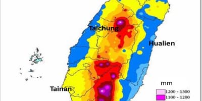 Karte von Taiwan Klima