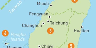 Karte von Taiwan Land