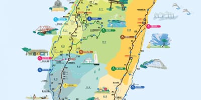 Radfahren rund um Taiwan road biking map