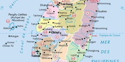 Karte von Taiwan Städten